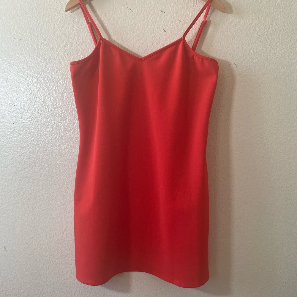 Elvi Solid Red Spaghetti Strap Mini Mini Dress/ U… - image 7